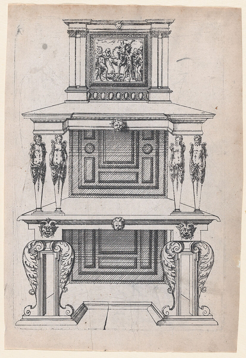 Furniture Design, Jacques Androuet Du Cerceau (French, Paris 1510/12–1585 Annecy), Etching 