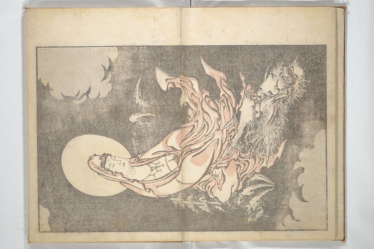 A Realistic Sketchbook by Hokusai (Hokusai shashin gafu) 北斎写真画譜, Katsushika Hokusai 葛飾北斎 (Japanese, Tokyo (Edo) 1760–1849 Tokyo (Edo)), Woodblock printed book (orihon, accordion-style); ink and color on paper, Japan