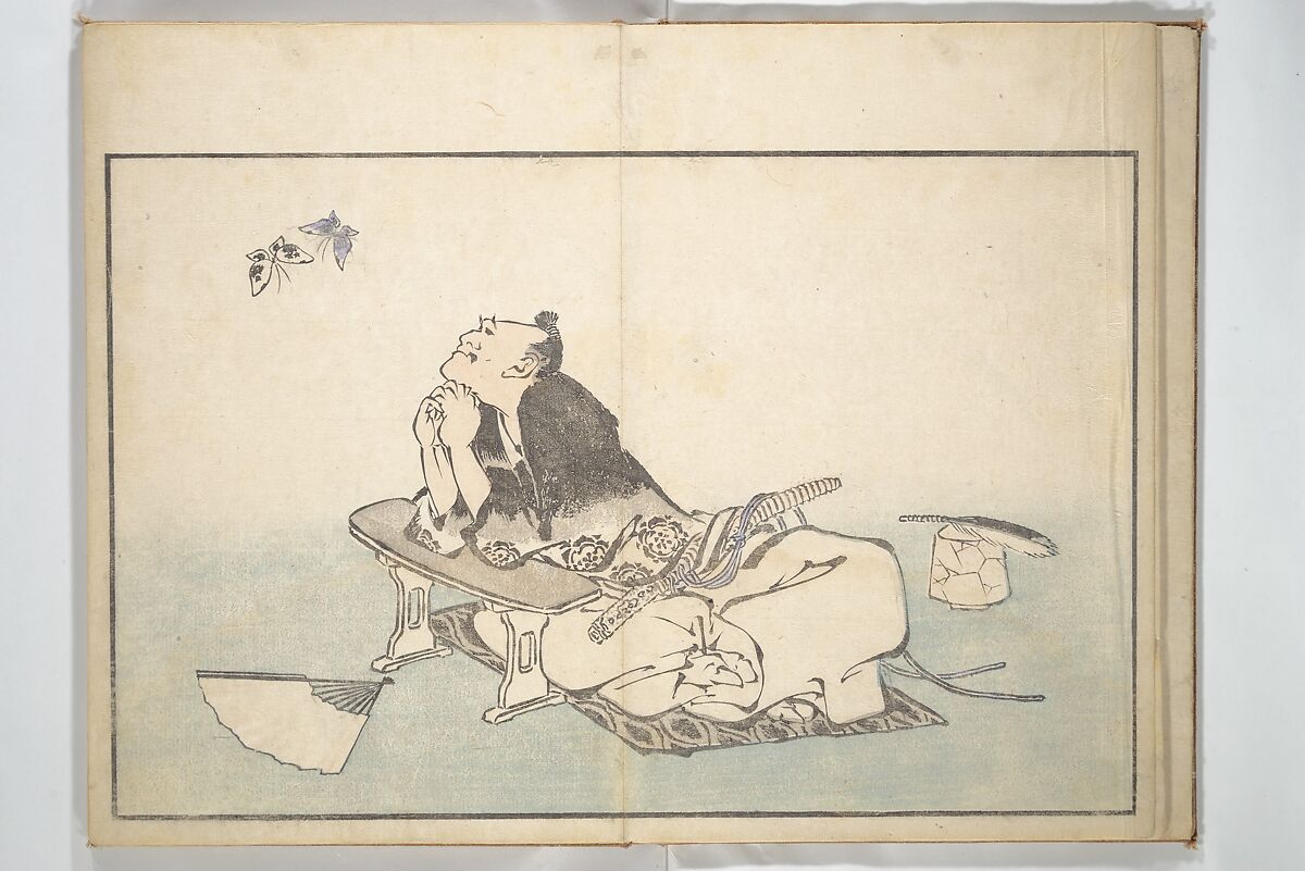 A Realistic Sketchbook by Hokusai (Hokusai shashin gafu) 北斎写真画譜, Katsushika Hokusai 葛飾北斎 (Japanese, Tokyo (Edo) 1760–1849 Tokyo (Edo)), Woodblock printed book (orihon, accordion-style); ink and color on paper, Japan