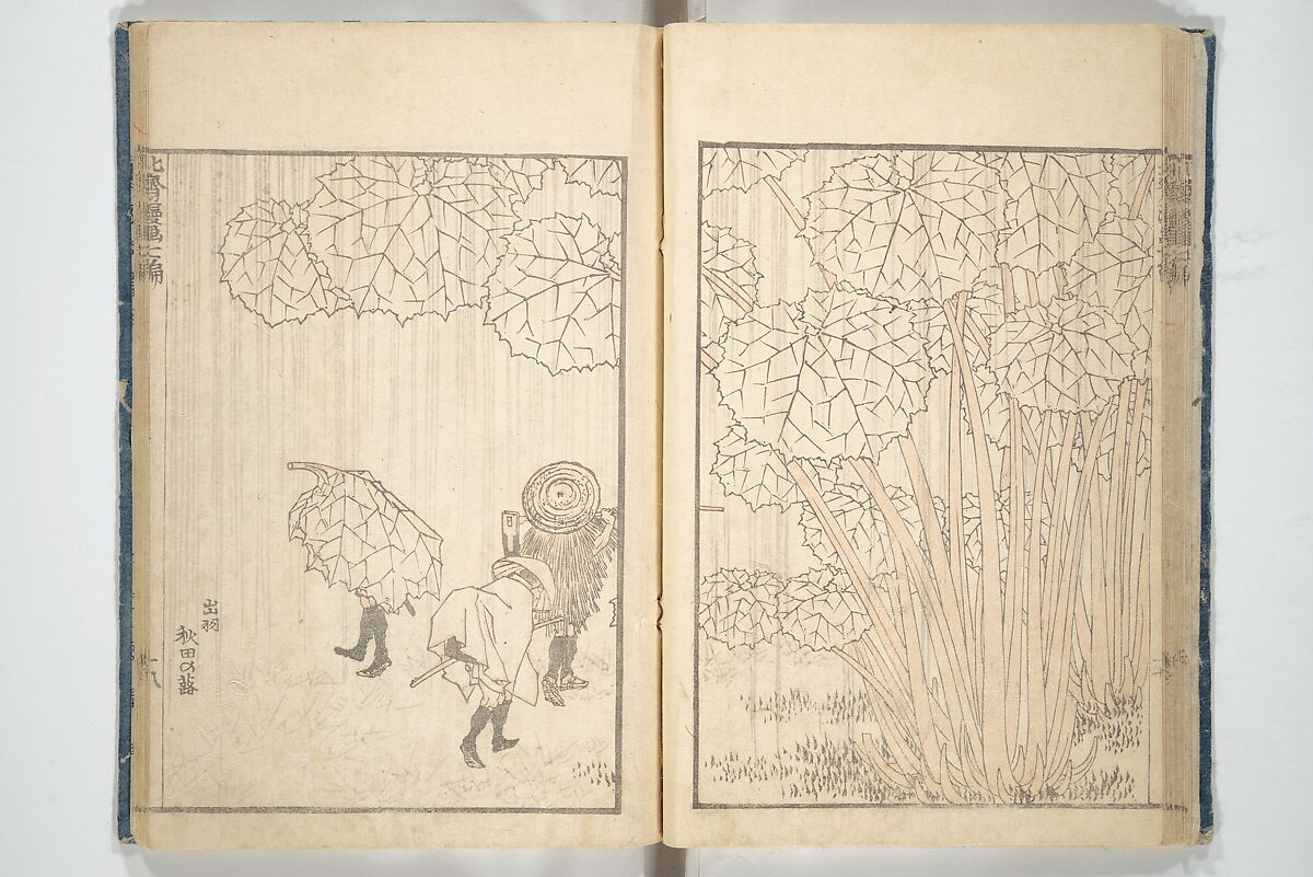 Transmitting the Spirit, Revealing the Form of Things, Volume 1 to 15 of Hokusai Sketchbooks (Denshin kaishu: Hokusai manga, shohen–jugohen) 伝神開手北斎漫画 初編-十五編, Katsushika Hokusai 葛飾北斎 (Japanese, Tokyo (Edo) 1760–1849 Tokyo (Edo)), Set of fifteen woodblock printed books; ink and color on paper, Japan