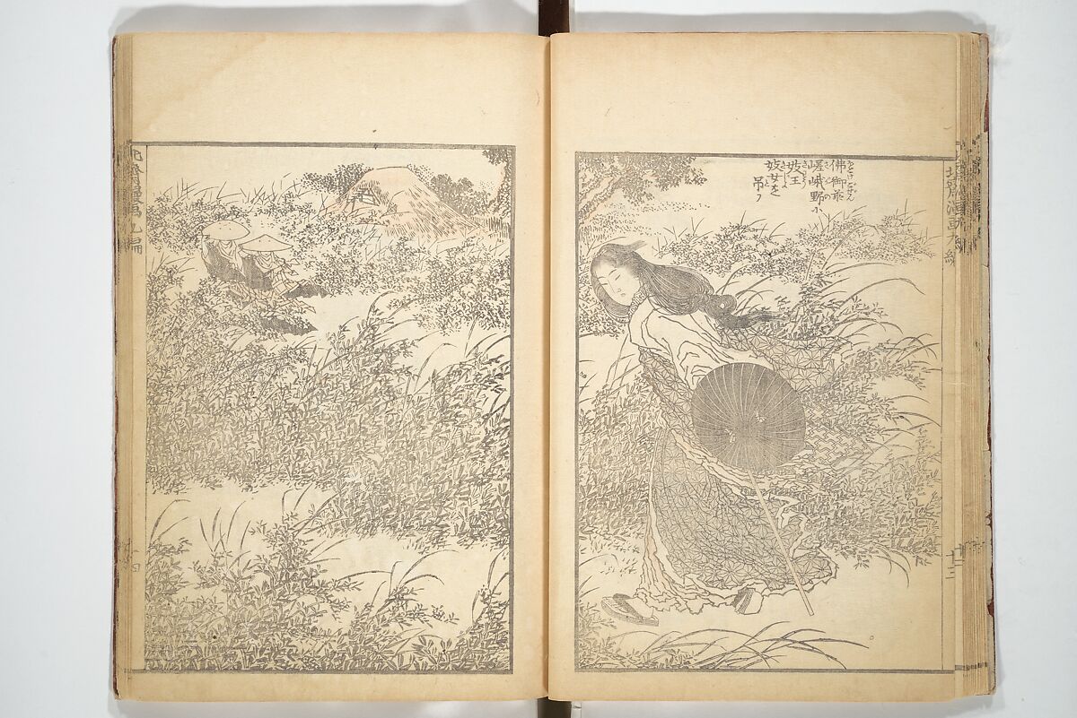Transmitting the Spirit, Revealing the Form of Things, Volume 1 to 15 of Hokusai Sketchbooks (Denshin kaishu: Hokusai manga, shohen–jugohen) 伝神開手北斎漫画 初編-十五編, Katsushika Hokusai 葛飾北斎 (Japanese, Tokyo (Edo) 1760–1849 Tokyo (Edo)), Set of fifteen woodblock printed books; ink and color on paper, Japan