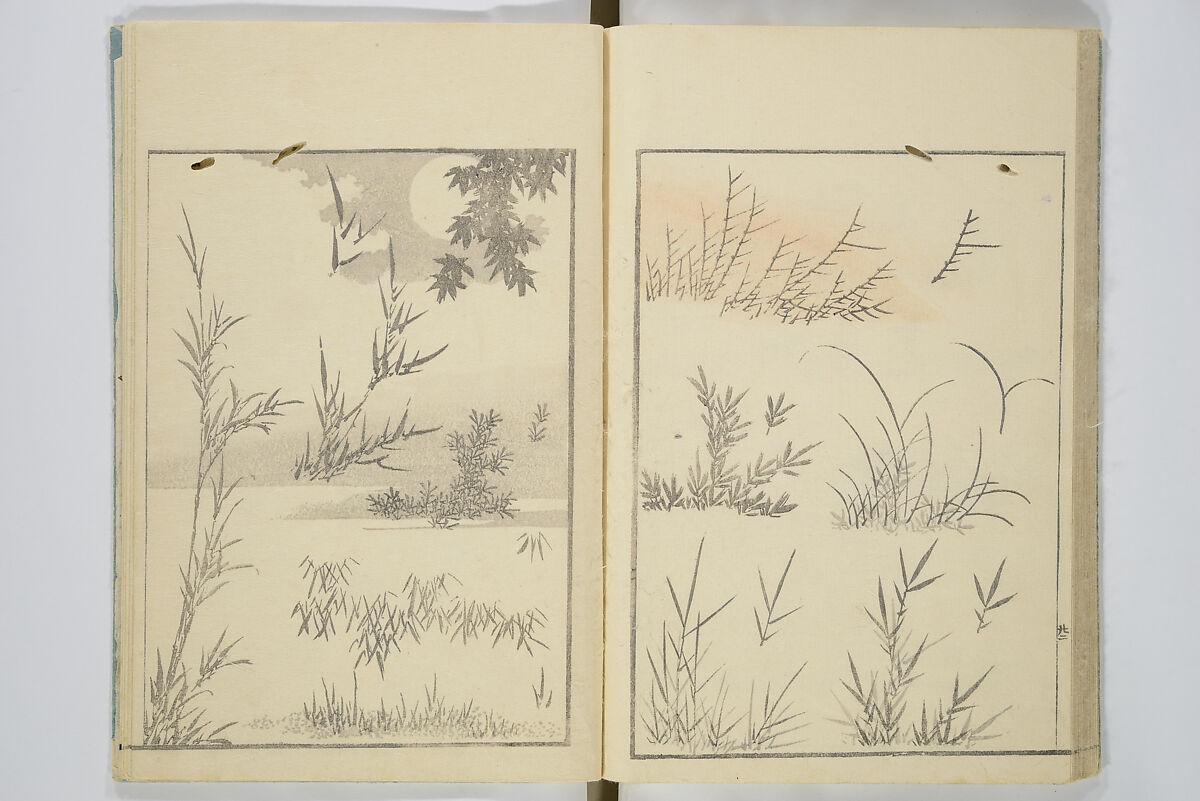 Transmitting the Spirit, Revealing the Form of Things, Volume 1 to 15 of Hokusai Sketchbooks (Denshin kaishu: Hokusai manga, shohen–jugohen) 伝神開手北斎漫画 初編-十五編, Katsushika Hokusai 葛飾北斎 (Japanese, Tokyo (Edo) 1760–1849 Tokyo (Edo)), Set of fifteen woodblock printed books; ink and color on paper, Japan