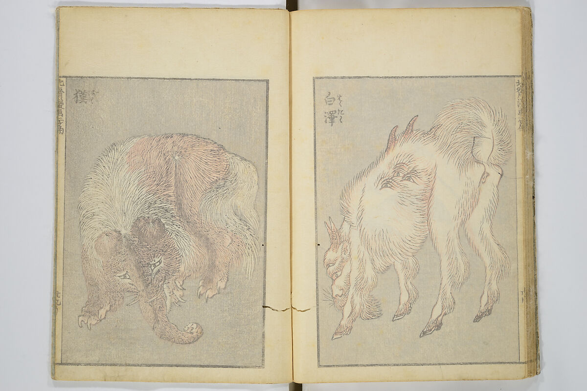 Transmitting the Spirit, Revealing the Form of Things, Volume 1 to 15 of Hokusai Sketchbooks (Denshin kaishu: Hokusai manga, shohen–jugohen) 伝神開手北斎漫画 初編-十五編, Katsushika Hokusai 葛飾北斎 (Japanese, Tokyo (Edo) 1760–1849 Tokyo (Edo)), Set of fifteen woodblock printed books; ink and color on paper, Japan