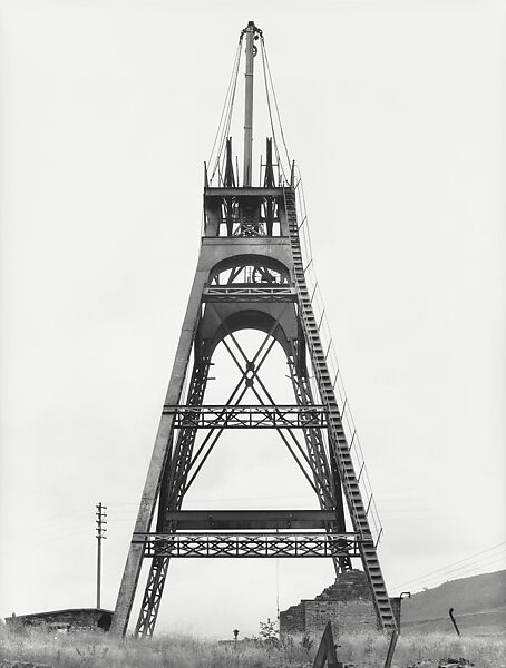 Winding Tower, Cwm Cynon Colliery, Mountain Ash, South Wales, Great Britain, Bernd and Hilla Becher (German, active 1959–2007), Gelatin silver print 
