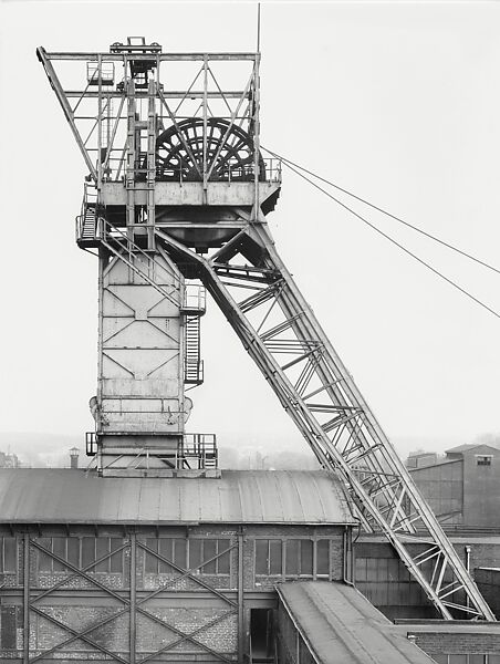 Winding Tower, Zeche Auguste Victoria, Marl-Hüls, Germany, Bernd and Hilla Becher (German, active 1959–2007), Gelatin silver print 