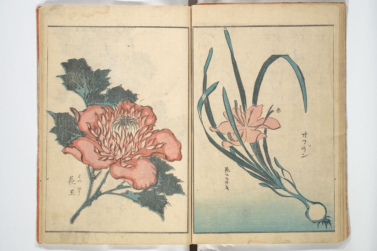 Picture Book with Mixed Verses on Jōruri (Puppet Theater) Ehon jōruri zekku)  繪本浄瑠璃絶句, Katsushika Hokusai 葛飾北斎 (Japanese, Tokyo (Edo) 1760–1849 Tokyo (Edo)), Woodblock printed book; ink and color on paper, Japan