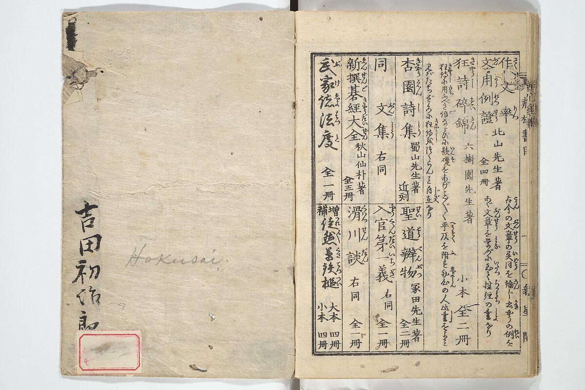 The Quick Pictorial Dictionary (Ehon hayabiki) 画本早引, Katsushika Hokusai 葛飾北斎 (Japanese, Tokyo (Edo) 1760–1849 Tokyo (Edo)), Woodblock printed books; ink on paper, Japan