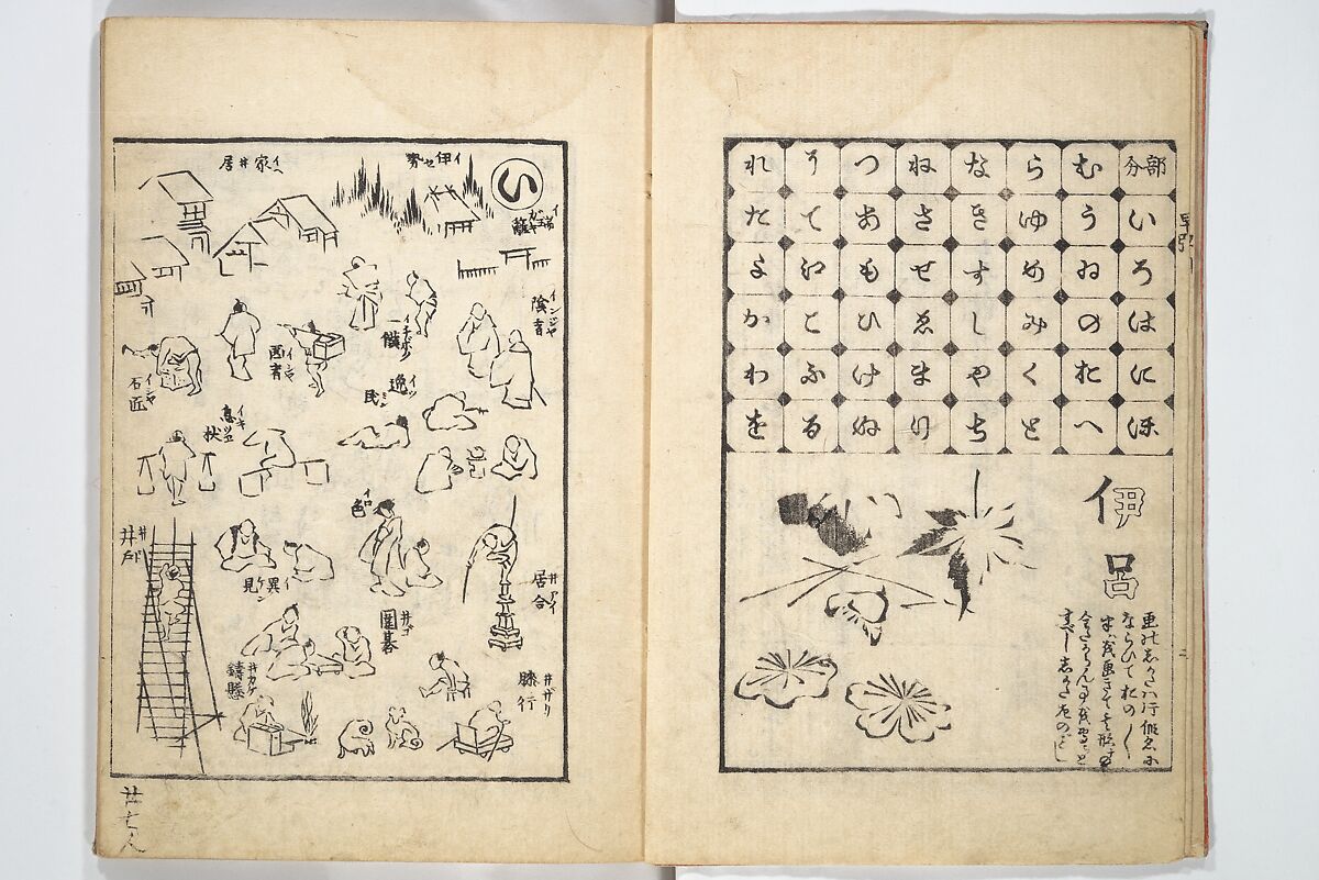The Quick Pictorial Dictionary (Ehon hayabiki) 画本早引, Katsushika Hokusai 葛飾北斎 (Japanese, Tokyo (Edo) 1760–1849 Tokyo (Edo)), Woodblock printed books; ink on paper, Japan