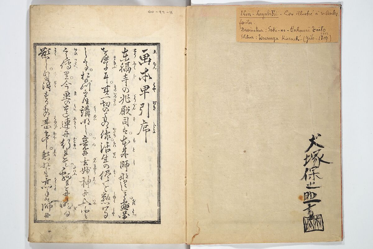 The Quick Pictorial Dictionary (Ehon hayabiki) 画本早引, Katsushika Hokusai 葛飾北斎 (Japanese, Tokyo (Edo) 1760–1849 Tokyo (Edo)), Woodblock printed books; ink on paper, Japan