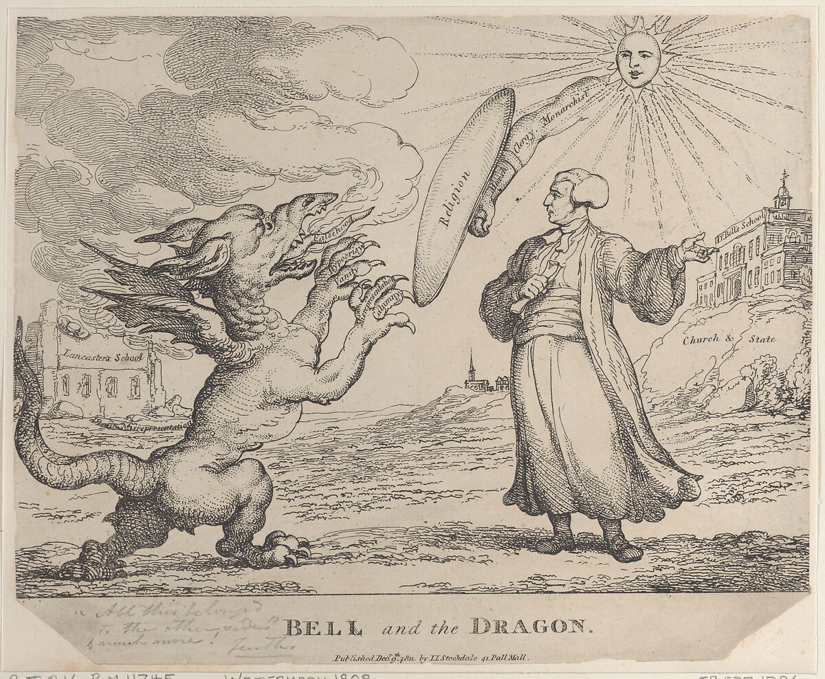 Bell and the Dragon, Thomas Rowlandson (British, London 1757–1827 London), Etching 