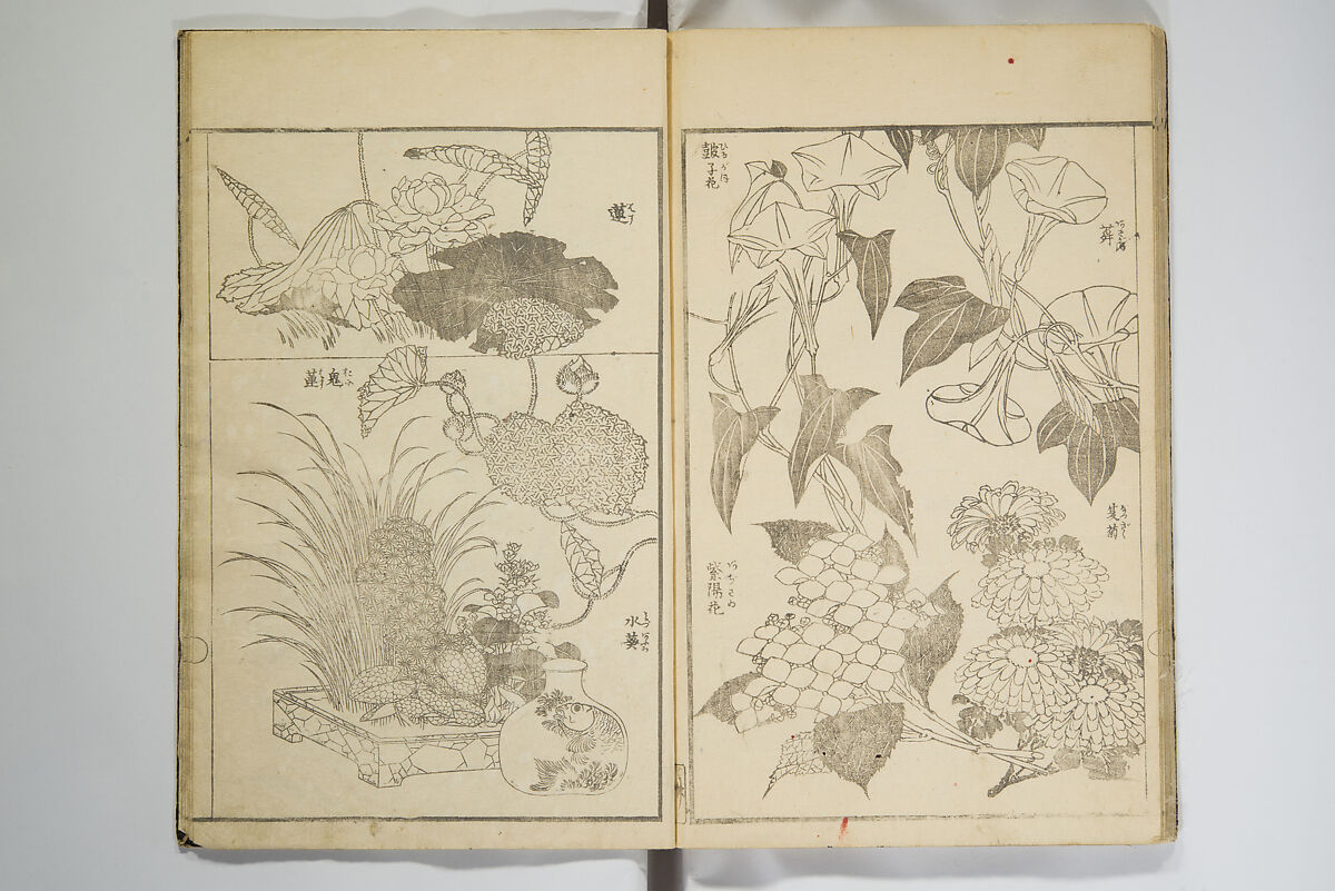 Picture Album Transmitting the Spirit: The Hokusai Drawing Style (Denshin gafu Hokusai gashiki), Katsushika Hokusai 葛飾北斎 (Japanese, Tokyo (Edo) 1760–1849 Tokyo (Edo)), Woodblock printed book; ink on paper, Japan