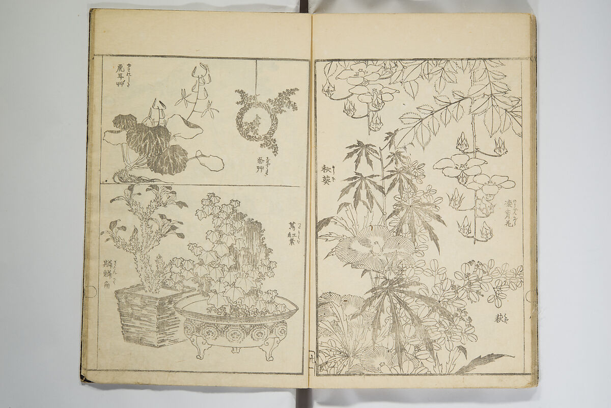 Picture Album Transmitting the Spirit: The Hokusai Drawing Style (Denshin gafu Hokusai gashiki), Katsushika Hokusai 葛飾北斎 (Japanese, Tokyo (Edo) 1760–1849 Tokyo (Edo)), Woodblock printed book; ink on paper, Japan