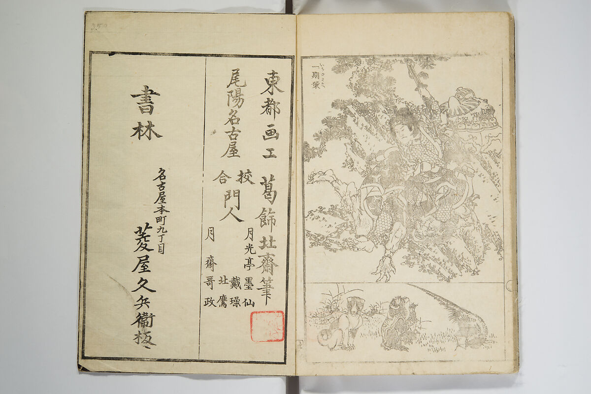 Picture Album Transmitting the Spirit: The Hokusai Drawing Style (Denshin gafu Hokusai gashiki), Katsushika Hokusai 葛飾北斎 (Japanese, Tokyo (Edo) 1760–1849 Tokyo (Edo)), Woodblock printed book; ink on paper, Japan