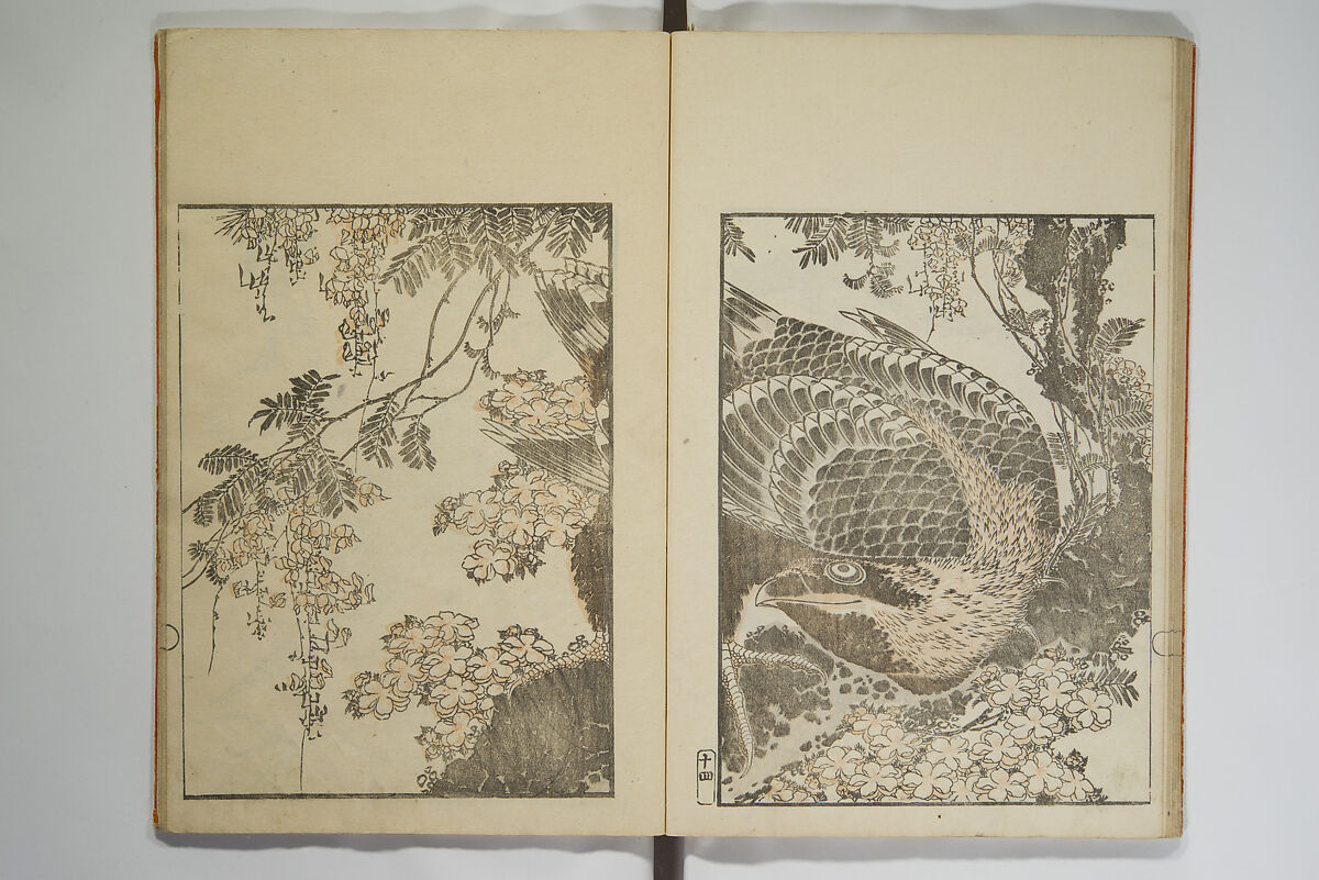 Picture Album Transmitting the Spirit: The Hokusai Drawing Style (Denshin gafu Hokusai gashiki), Katsushika Hokusai 葛飾北斎 (Japanese, Tokyo (Edo) 1760–1849 Tokyo (Edo)), Set of three woodblock printed books; ink on paper, Japan