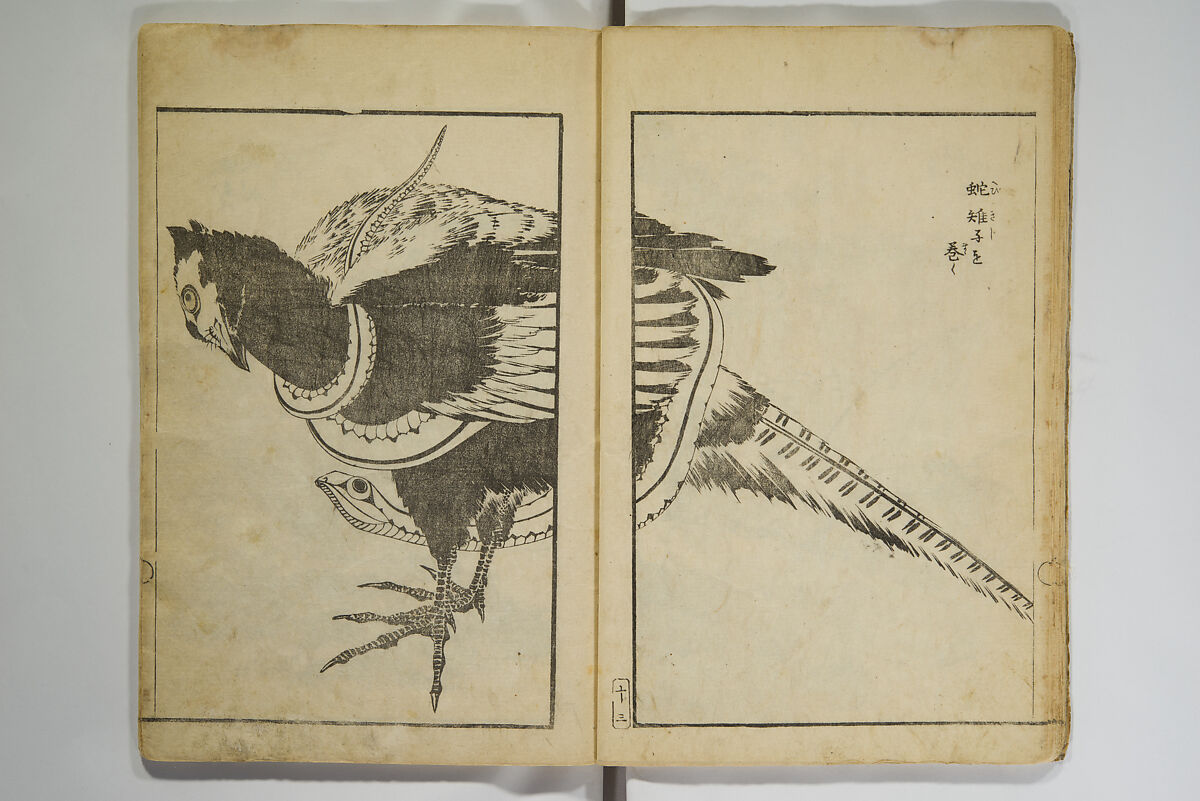 Various Pictures by Hokusai (Hokusai soga) 北斎麁画, Katsushika Hokusai 葛飾北斎 (Japanese, Tokyo (Edo) 1760–1849 Tokyo (Edo)), Woodblock printed book; ink on paper, Japan