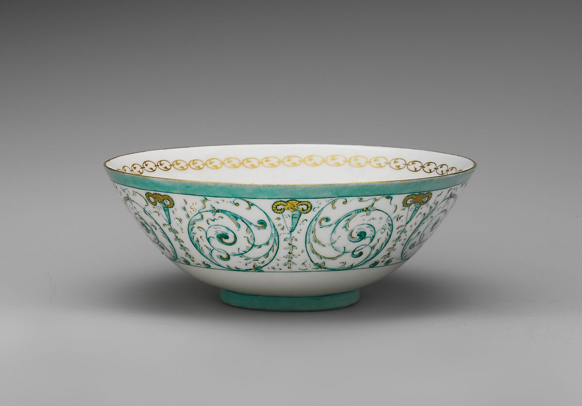 Bowl, Ceramic Art Company, Trenton, New Jersey (American, 1889–1896), Porcelain, overglaze enamel decoration, American 