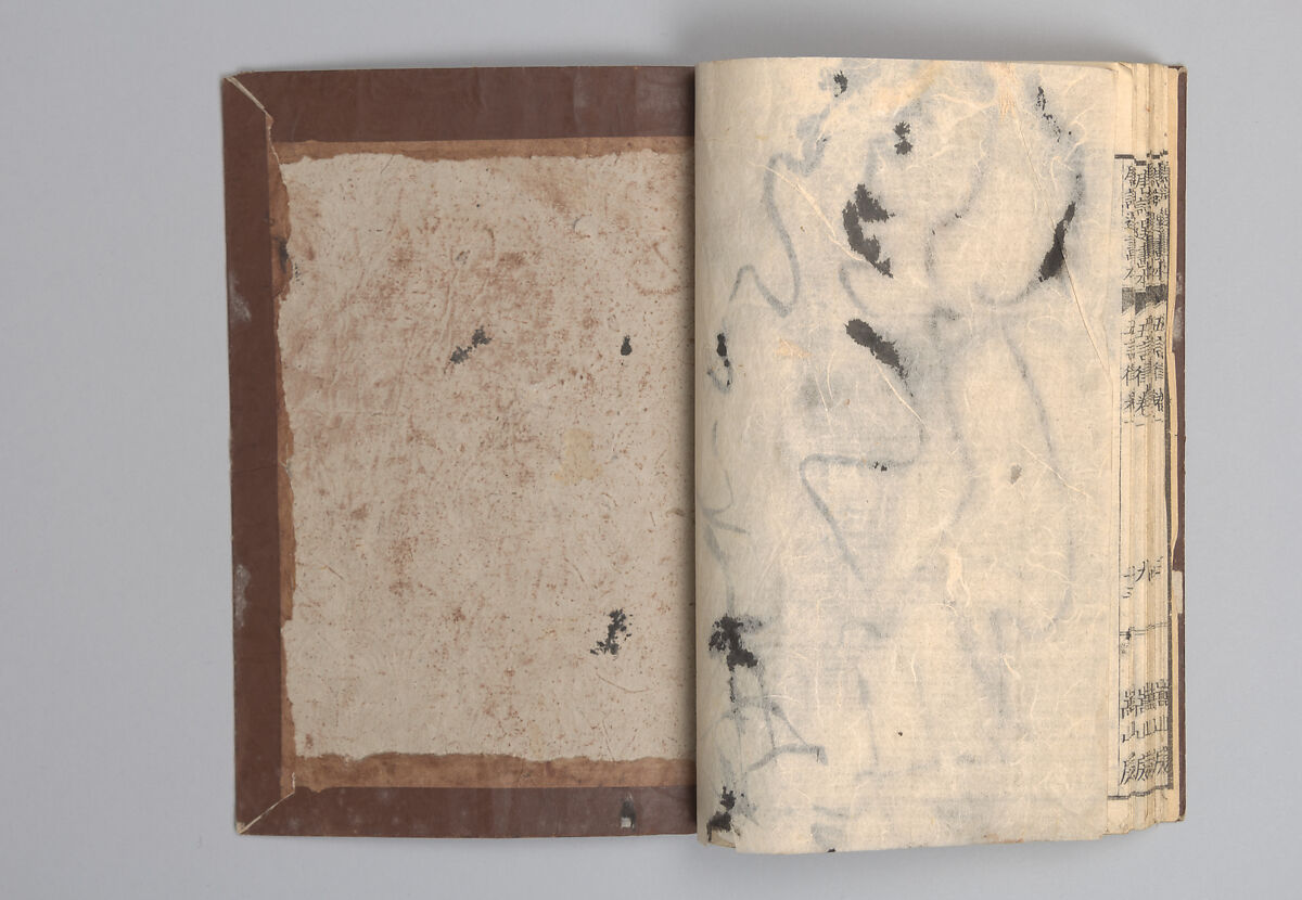 Illustrated “Anthology of Tang-Dynasty Poems” in Five-Syllable Lines (Tōshisen ehon gogon ritsu hairitsu) 画本唐詩選五言律排律, Katsushika Hokusai 葛飾北斎 (Japanese, Tokyo (Edo) 1760–1849 Tokyo (Edo)), Format: 5 volumes, fukurotoji (pouch binding); chūbon, Japan