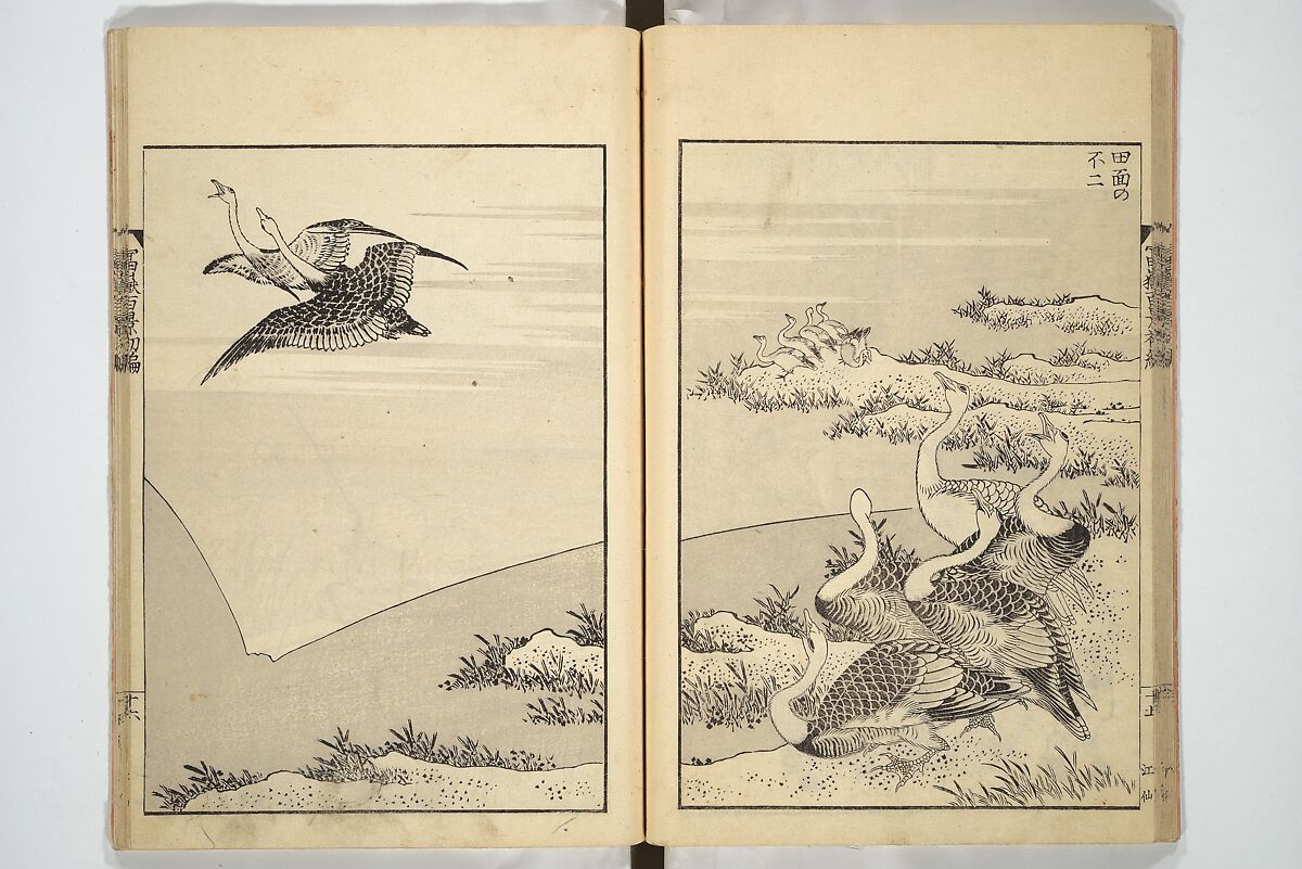 One Hundred Views of Mount Fuji (Fugaku hyakkei) 富嶽百景, Katsushika Hokusai 葛飾北斎 (Japanese, Tokyo (Edo) 1760–1849 Tokyo (Edo)), Set of three woodblock printed books; ink on paper, Japan