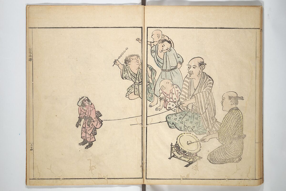 Picture Album by Old Man Maruyama (En'ō gafu)  円翁画譜, After Maruyama Ōkyo 円山応挙 (Japanese, 1733–1795), Set of two woodblock printed books; ink and color on paper, Japan