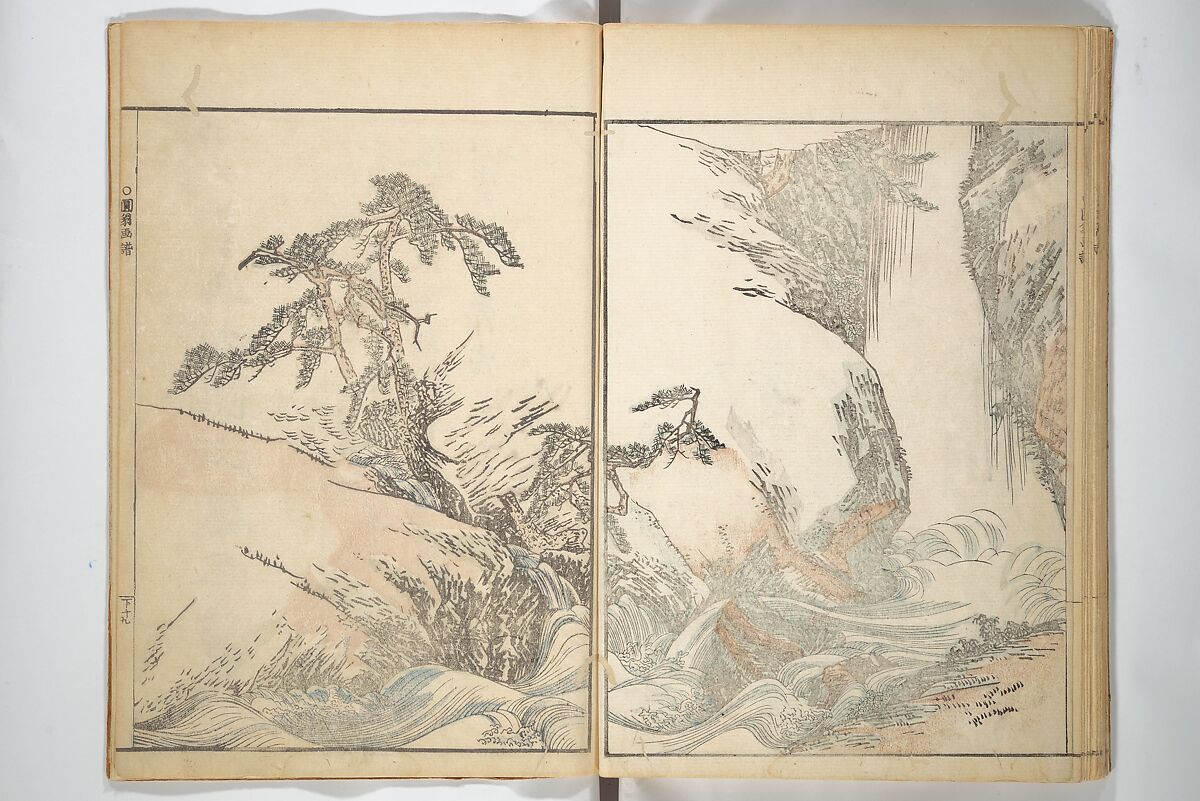 Picture Album by Old Man Maruyama (En'ō gafu)  円翁画譜, After Maruyama Ōkyo 円山応挙 (Japanese, 1733–1795), Set of two woodblock printed books; ink and color on paper, Japan