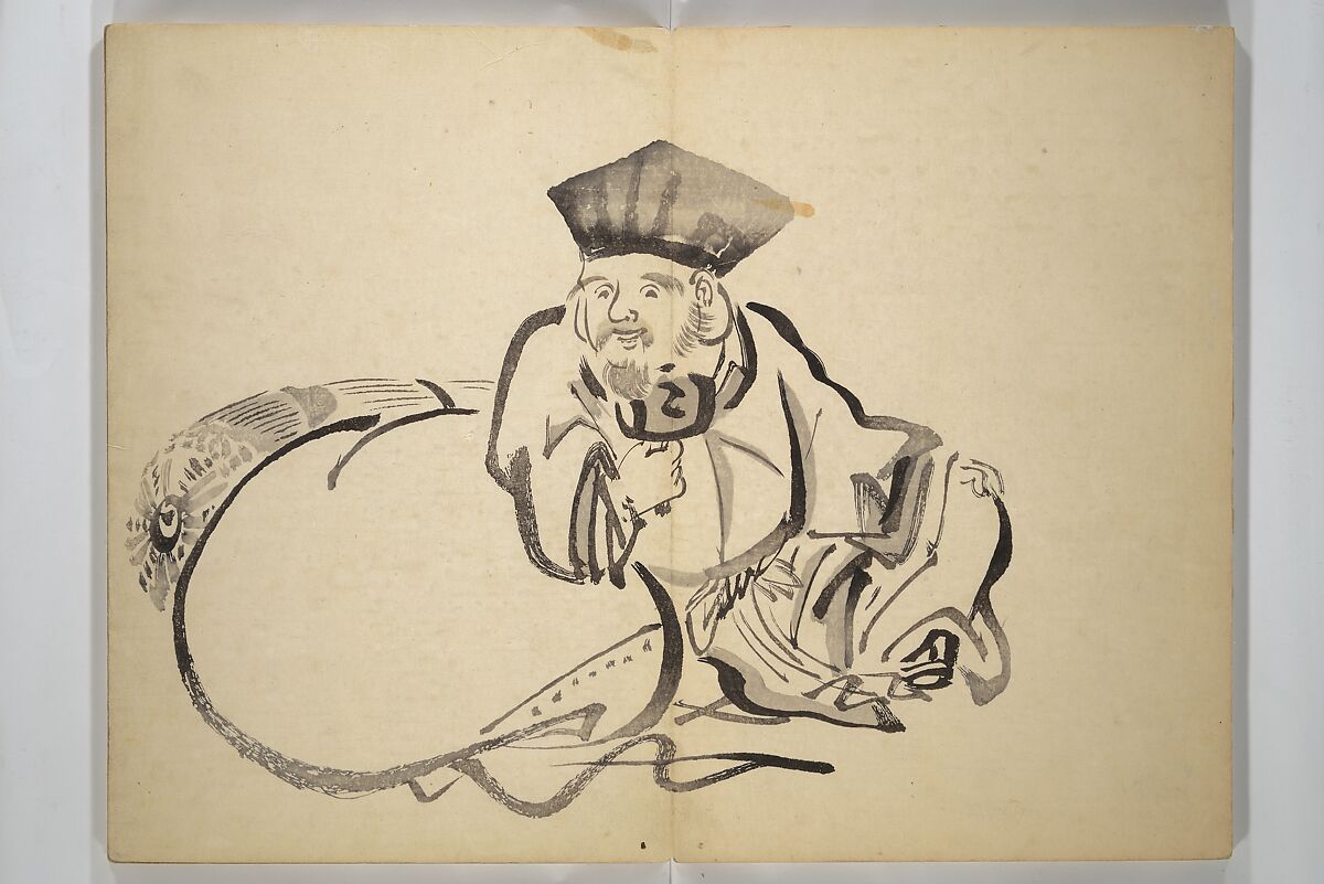 Ōkyō Picture Album (Ōkyo gafu) 應舉画譜, After Maruyama Ōkyo 円山応挙 (Japanese, 1733–1795), Woodblock printed book (orihon, accordion-style); ink and color on paper, Japan