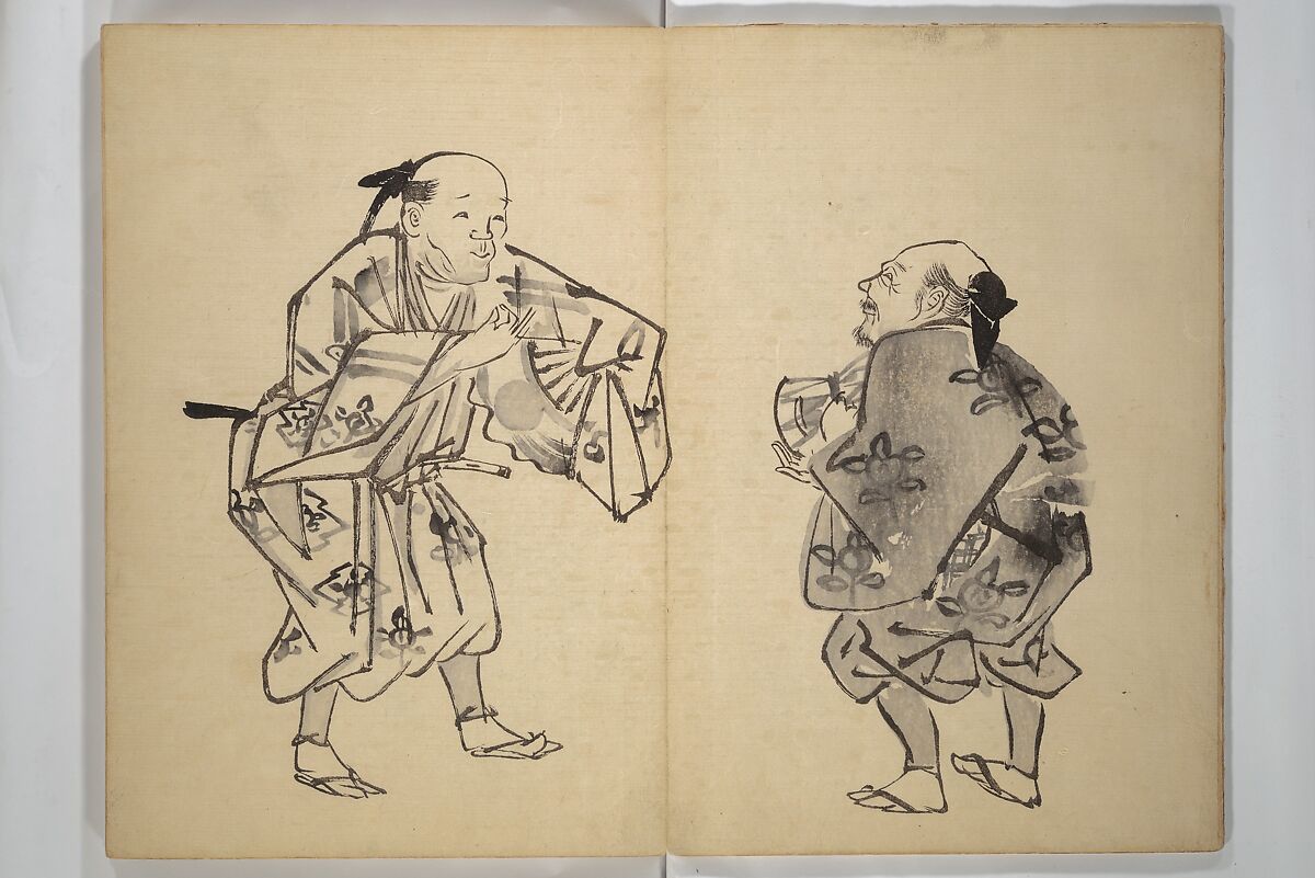 Ōkyō Picture Album (Ōkyo gafu) 應舉画譜, After Maruyama Ōkyo 円山応挙 (Japanese, 1733–1795), Woodblock printed book (orihon, accordion-style); ink and color on paper, Japan
