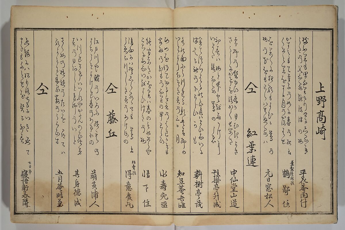 Men’s Stomping Dances (Otoko tōka) 男踏歌, Chōbunsai Eishi 鳥文斎栄之 (Japanese, 1756–1829), Woodblock printed book; ink and color on paper, Japan