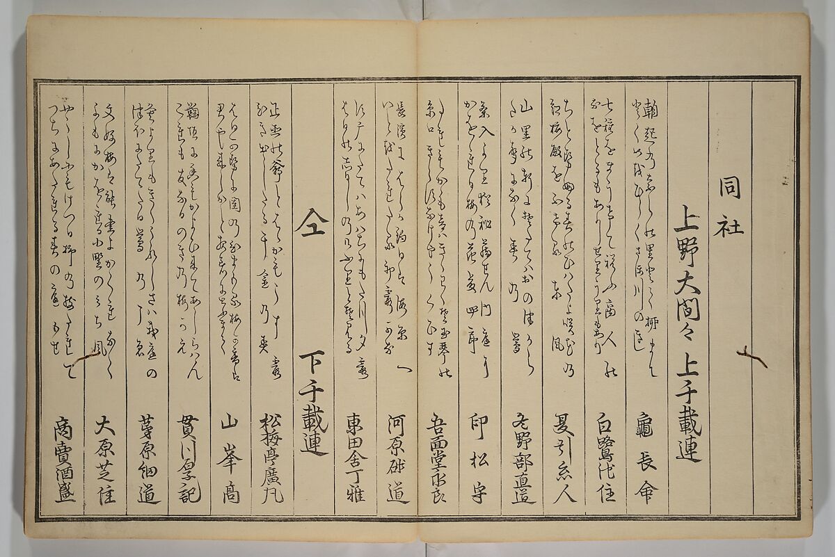 Men’s Stomping Dances (Otoko tōka) 男踏歌, Chōbunsai Eishi 鳥文斎栄之 (Japanese, 1756–1829), Woodblock printed book; ink and color on paper, Japan