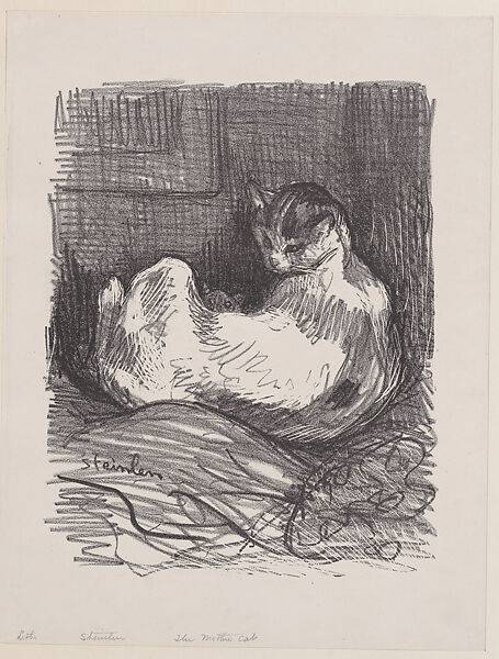 La Mère Chatte, Théophile-Alexandre Steinlen (French (born Switzerland), Lausanne 1859–1923 Paris), Lithograph 