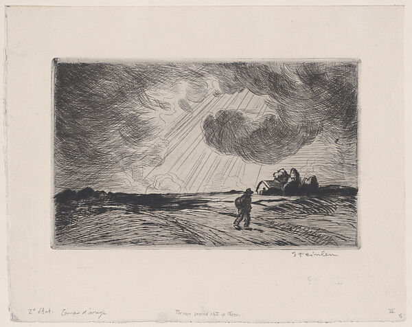 Temps d'Orage, Théophile-Alexandre Steinlen (French (born Switzerland), Lausanne 1859–1923 Paris), Etching; second state of three 