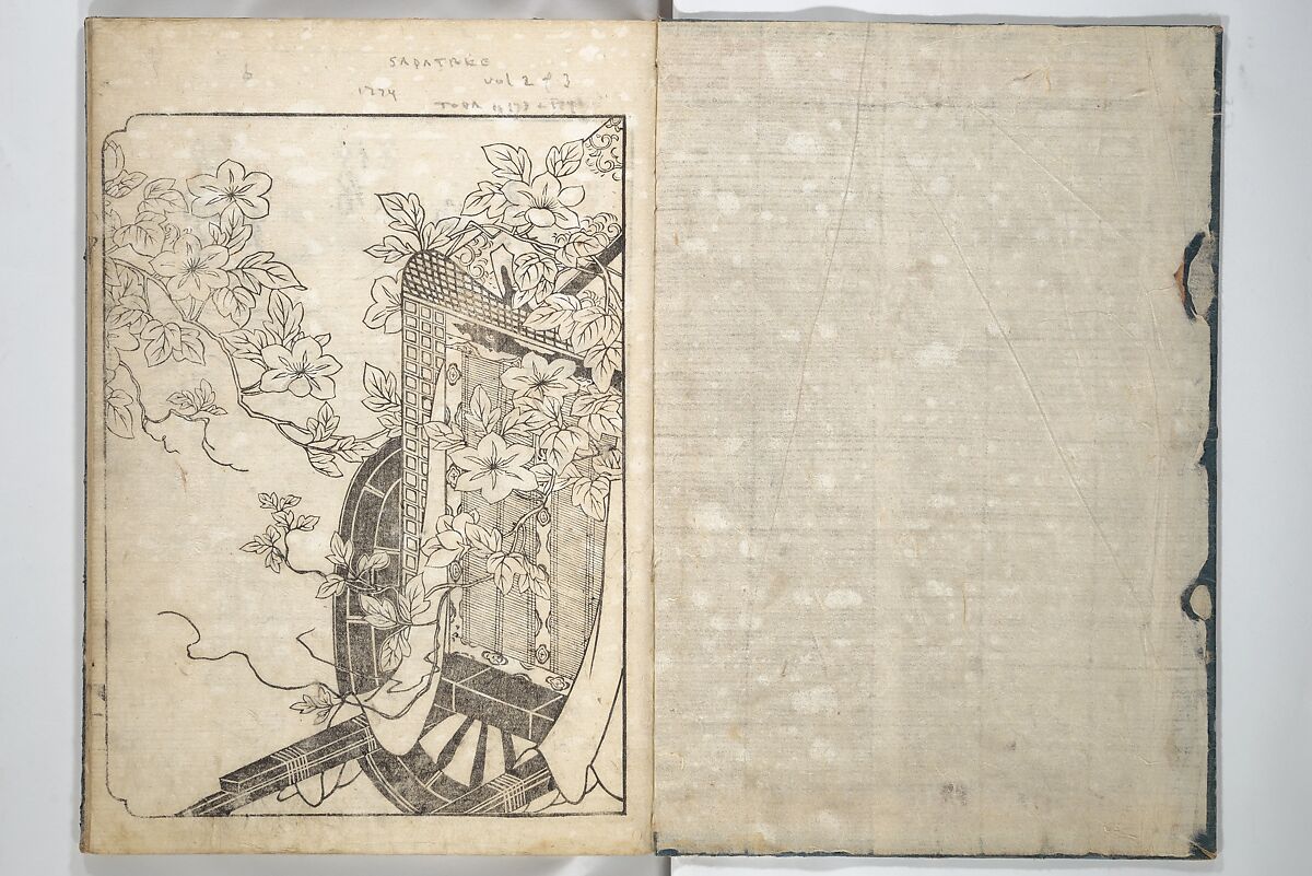 A Fashionable Representation of the Immortals of Poetry: Picture Book of Waka-no-ura (Fūryū kasen ehon waka no ura)  風流歌仙絵本和歌浦, Attributed to Takagi Sadatake 高木貞武 (Japanese, active early 18th century), Set of two woodblock printed books; ink on paper, Japan