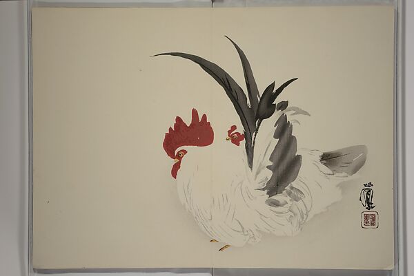 Seihō Album of the Twelve Signs of the Zodiac (Seihō jūnishi jō) 栖鳳画伯筆十二支帖, Takeuchi Seihō 竹内栖鳳 (Japanese, 1864–1942), Woodblock printed book (orihon, accordion-style); ink, color and metallic pigments on paper, Japan