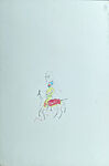 Untitled, Ardeshir Mohassess (Iranian, Rasht 1938–2008 New York), Ink, marker, and crayon on paper (recto); Pen and ink and crayon on paper (verso)