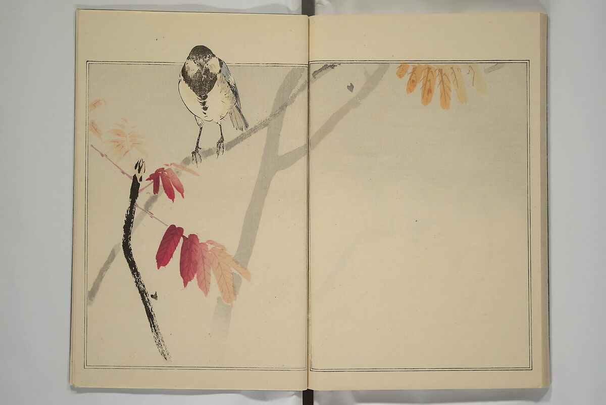 Picture Album of Birds and Flowers (Kachō gafu) 華鳥画譜, Watanabe Seitei 渡辺省亭 (Japanese, 1851–1918), Woodblock printed book; ink and color on paper, Japan