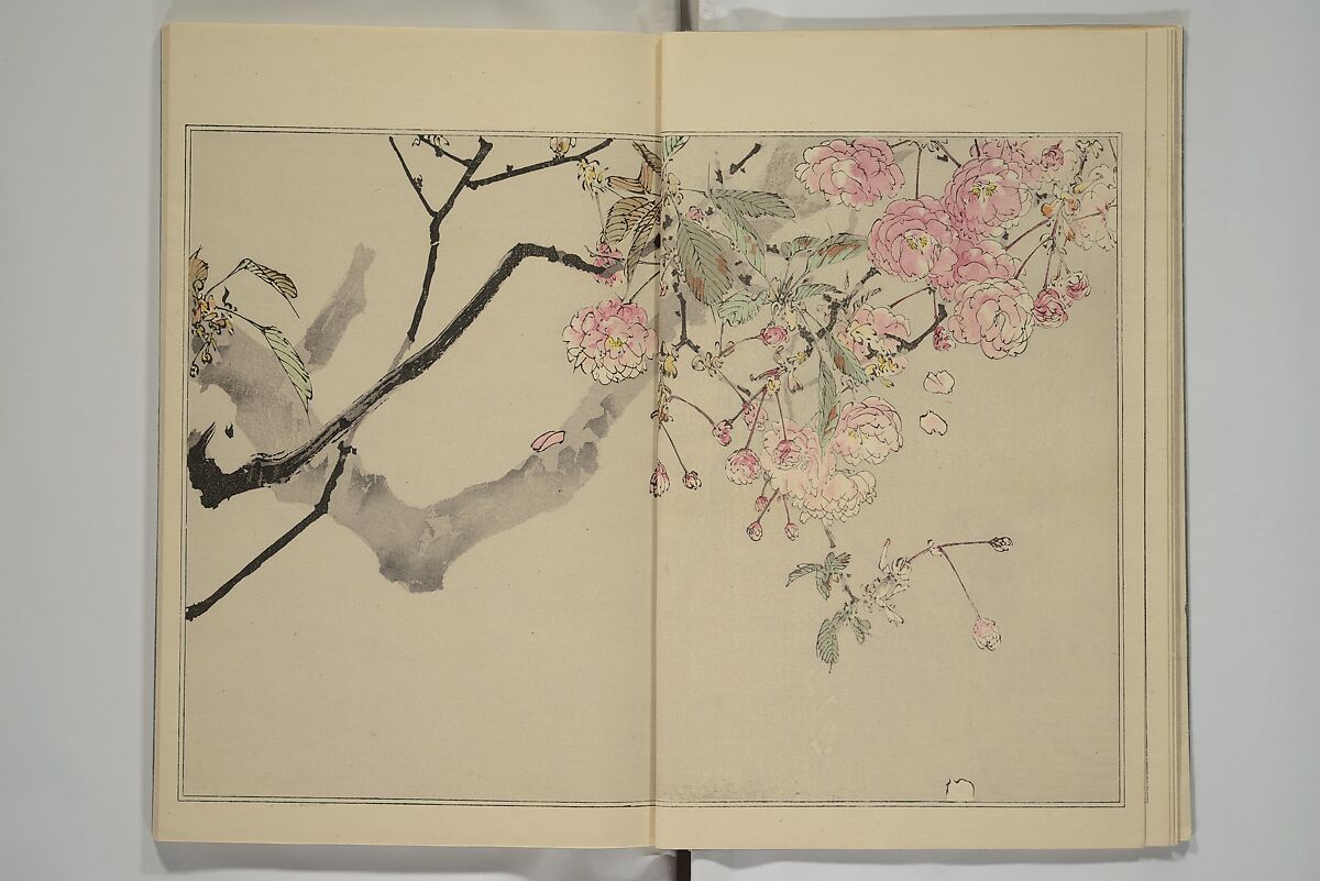 Picture Album of Birds and Flowers (Kachō gafu) 華鳥画譜, Watanabe Seitei 渡辺省亭 (Japanese, 1851–1918), Woodblock printed book; ink and color on paper, Japan