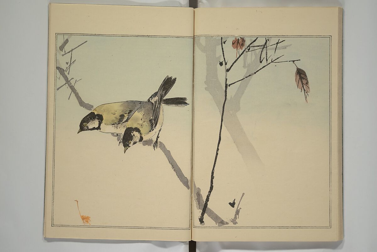 Picture Album of Birds and Flowers (Kachō gafu) 華鳥画譜, Watanabe Seitei 渡辺省亭 (Japanese, 1851–1918), Woodblock printed book; ink and color on paper, Japan