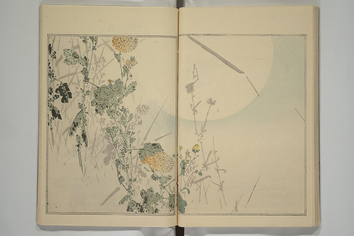Picture Album of Birds and Flowers (Kachō gafu) 華鳥画譜, Watanabe Seitei 渡辺省亭 (Japanese, 1851–1918), Woodblock printed book; ink and color on paper, Japan