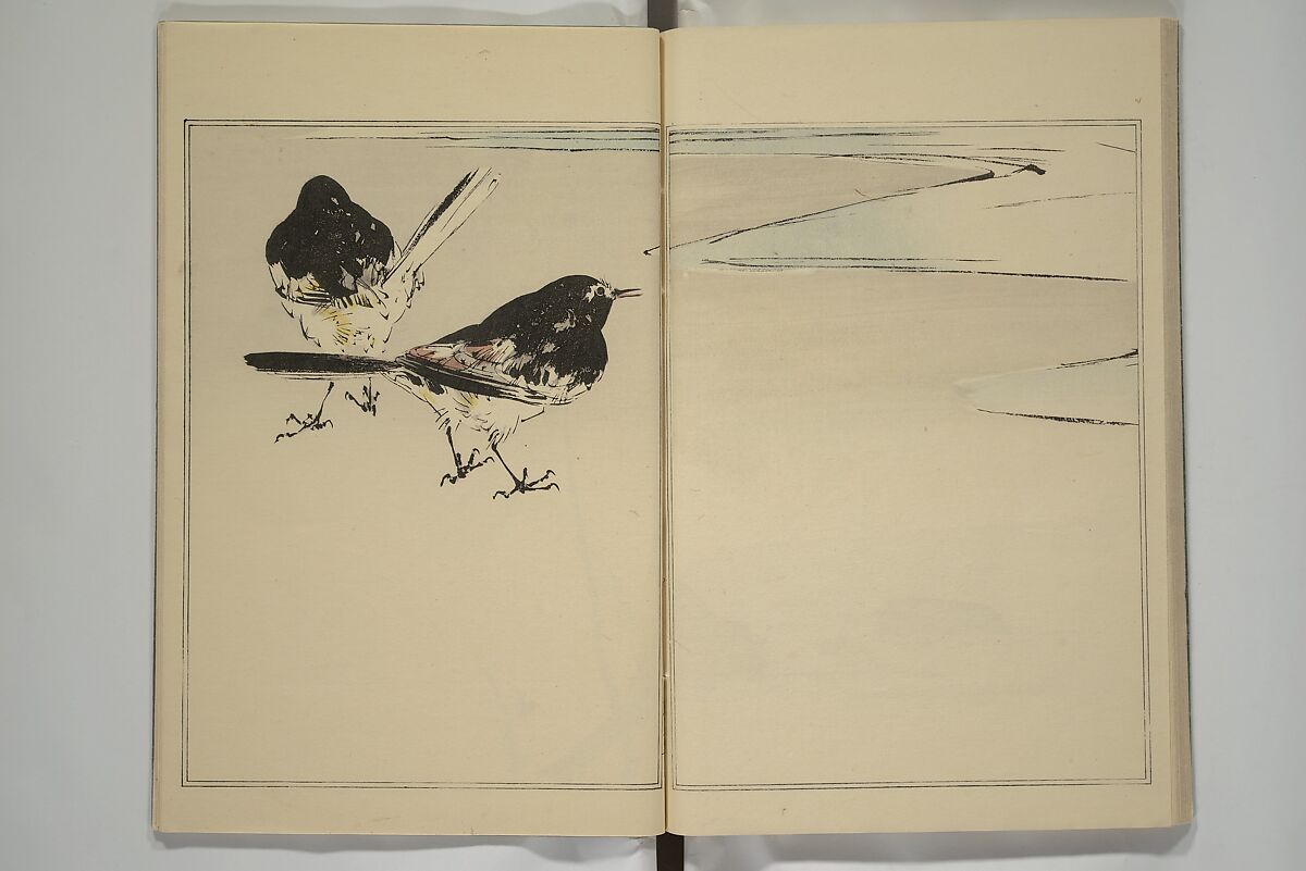 Picture Album of Birds and Flowers (Kachō gafu) 華鳥画譜, Watanabe Seitei 渡辺省亭 (Japanese, 1851–1918), Woodblock printed book; ink and color on paper, Japan