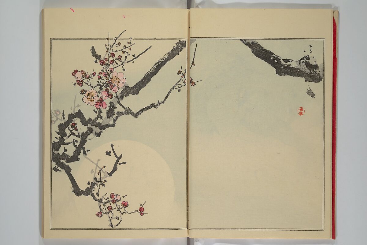 Picture Album of Birds and Flowers (Seitei Kachō gafu)  省亭花鳥画譜, Watanabe Seitei 渡辺省亭 (Japanese, 1851–1918), Set of three woodblock printed books attached by thread binding; ink and color on paper, Japan
