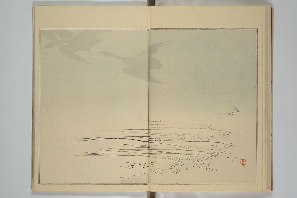 Picture Album of Birds and Flowers (Seitei Kachō gafu)  省亭花鳥画譜, Watanabe Seitei 渡辺省亭 (Japanese, 1851–1918), Set of three woodblock printed books attached by thread binding; ink and color on paper, Japan