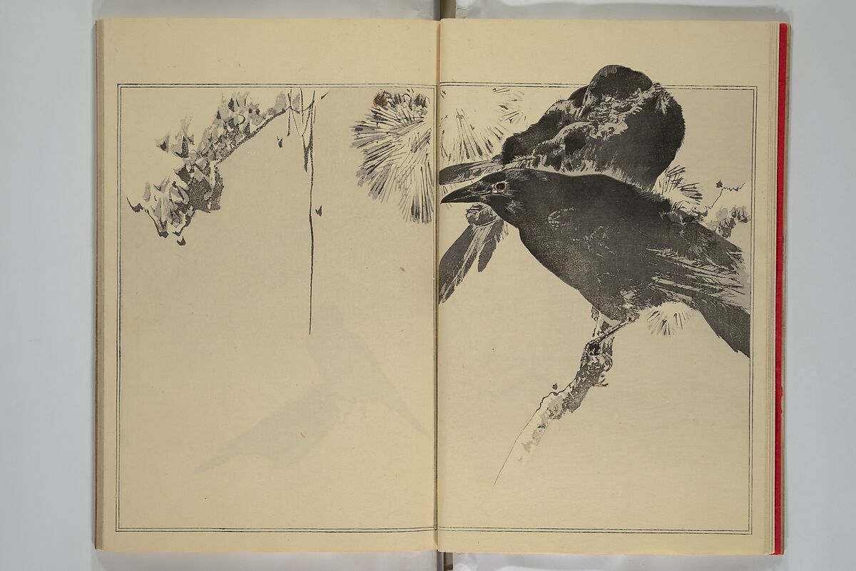 Picture Album of Birds and Flowers (Seitei Kachō gafu)  省亭花鳥画譜, Watanabe Seitei 渡辺省亭 (Japanese, 1851–1918), Set of three woodblock printed books attached by thread binding; ink and color on paper, Japan