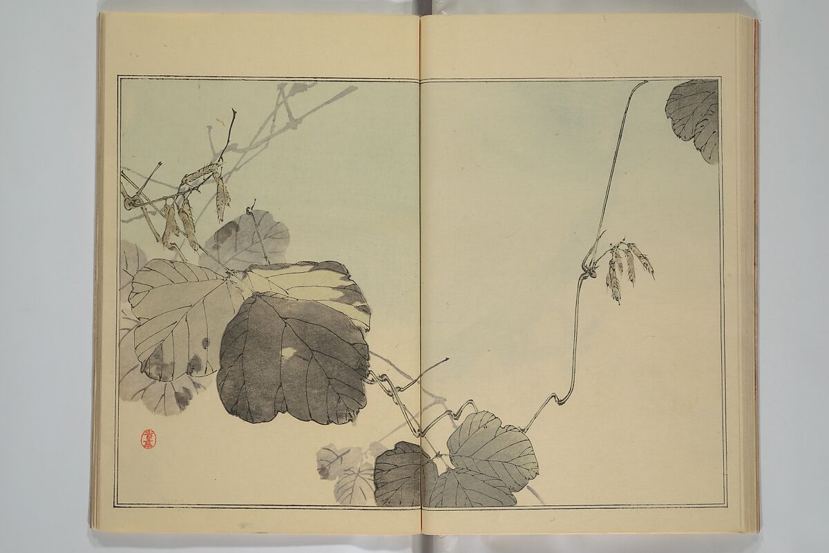 Picture Album of Birds and Flowers (Seitei Kachō gafu)  省亭花鳥画譜, Watanabe Seitei 渡辺省亭 (Japanese, 1851–1918), Set of three woodblock printed books attached by thread binding; ink and color on paper, Japan