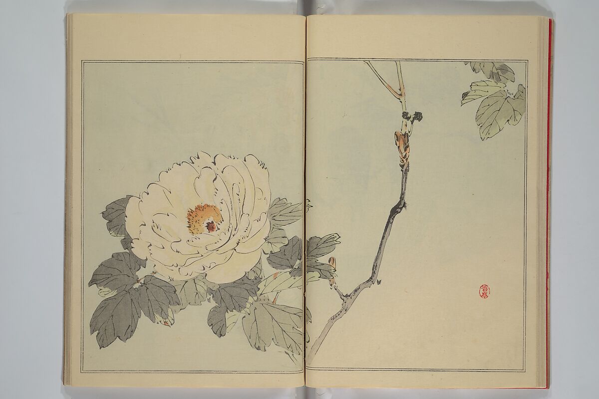 Picture Album of Birds and Flowers (Seitei Kachō gafu)  省亭花鳥画譜, Watanabe Seitei 渡辺省亭 (Japanese, 1851–1918), Set of three woodblock printed books attached by thread binding; ink and color on paper, Japan