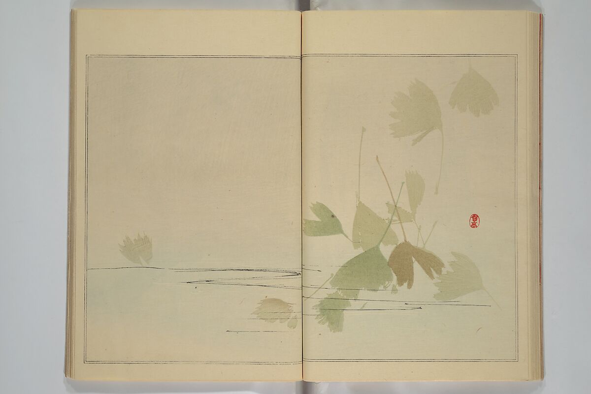 Picture Album of Birds and Flowers (Seitei Kachō gafu)  省亭花鳥画譜, Watanabe Seitei 渡辺省亭 (Japanese, 1851–1918), Set of three woodblock printed books attached by thread binding; ink and color on paper, Japan