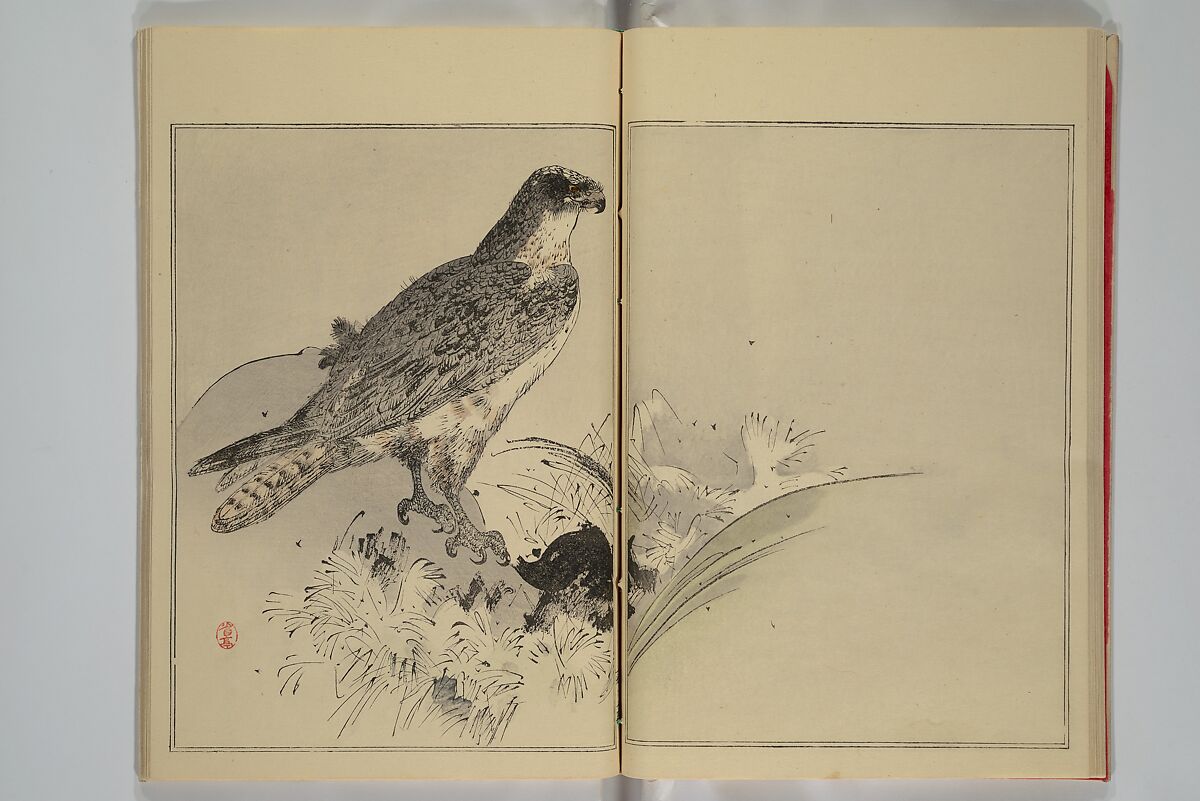 Picture Album of Birds and Flowers (Seitei Kachō gafu)  省亭花鳥画譜, Watanabe Seitei 渡辺省亭 (Japanese, 1851–1918), Set of three woodblock printed books attached by thread binding; ink and color on paper, Japan