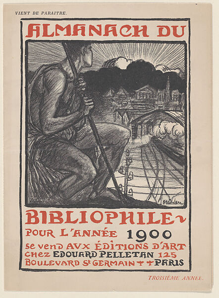 Almanach du Bibliophile, Théophile-Alexandre Steinlen (French (born Switzerland), Lausanne 1859–1923 Paris), Wood engraving 