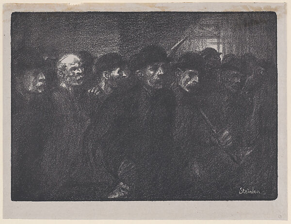 Ouvriers Sortant de L'Usine, Théophile-Alexandre Steinlen (French (born Switzerland), Lausanne 1859–1923 Paris), Lithograph; single state 