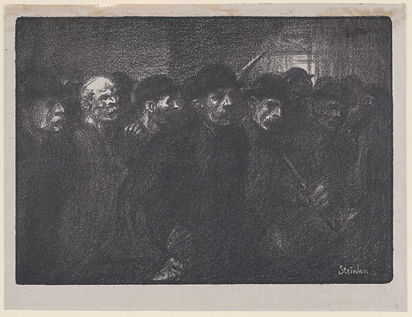 Ouvriers Sortant de L'Usine, Théophile-Alexandre Steinlen  French, born Switzerland, Lithograph; single state