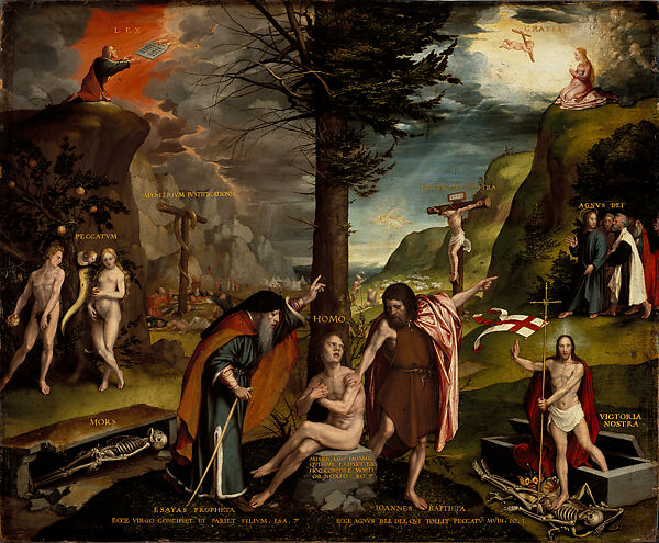 An Allegory of the Old and New Testaments, Hans Holbein the Younger  German, Oil on panel