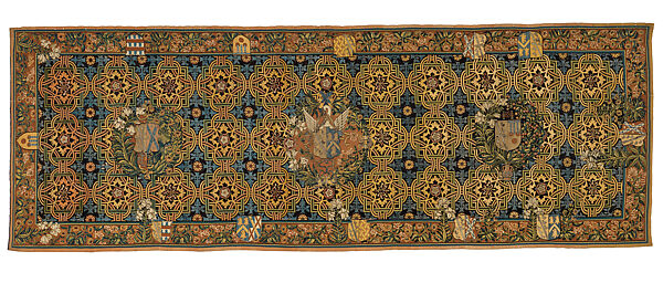 The Luttrell Table Carpet, Wool, silk, silver and gilged silver metal-wrapped threads